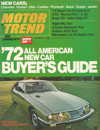 MOTOR TREND 1971 OCT - YENKO, NERETTI, 351CJ, MG, 455